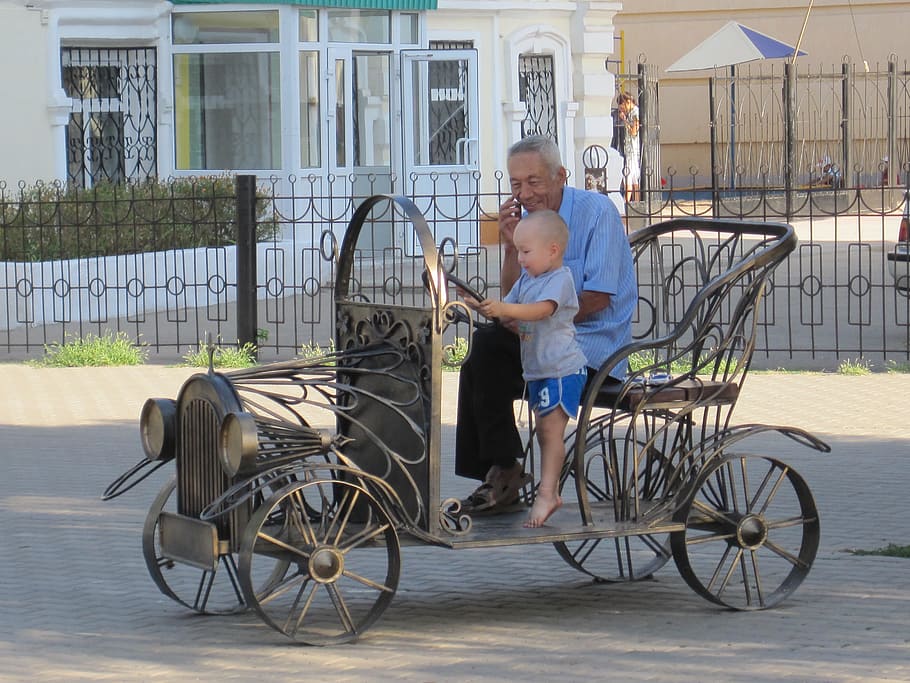 automobile, child, kazakhstan, city of uralsk, full length