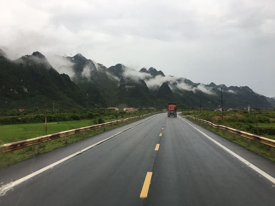 details, lang, langj sonw, transportation, road, mountain, sign HD wallpaper
