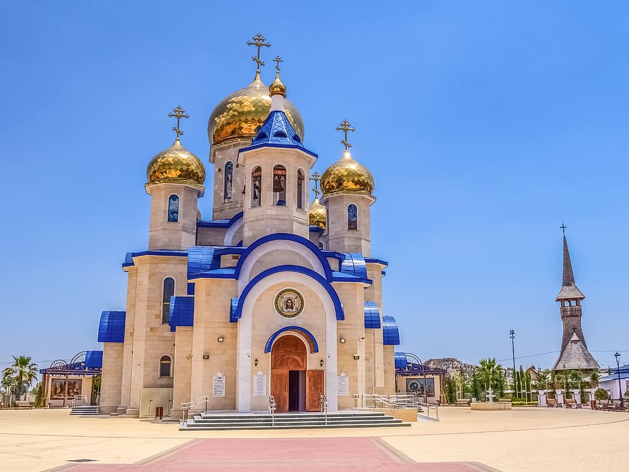 tamassos bishop, russian church, dome, golden, architecture