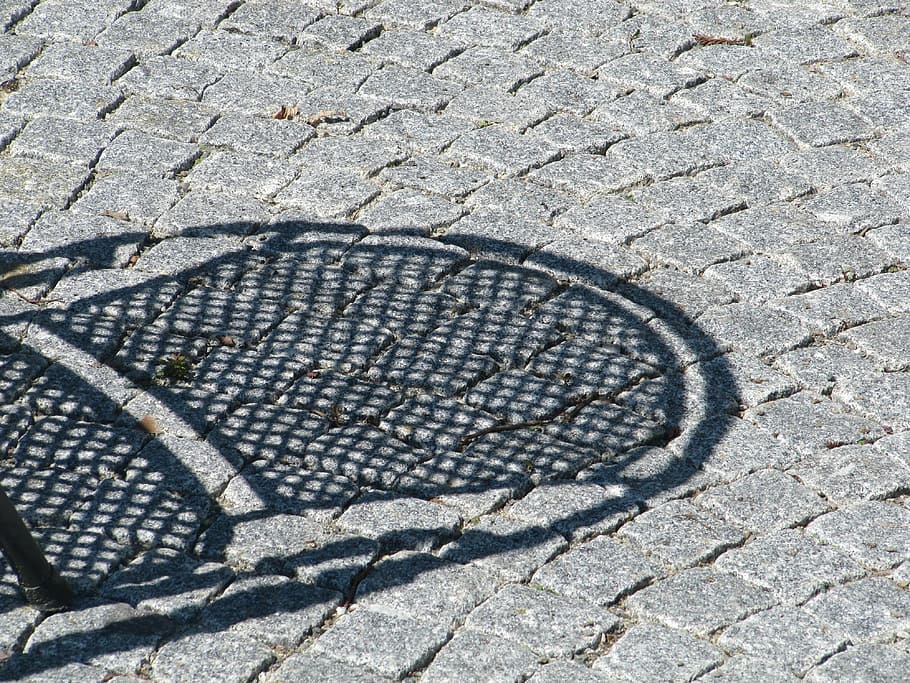 patch, shadow, chair, road, furniture, grey, high angle view HD wallpaper