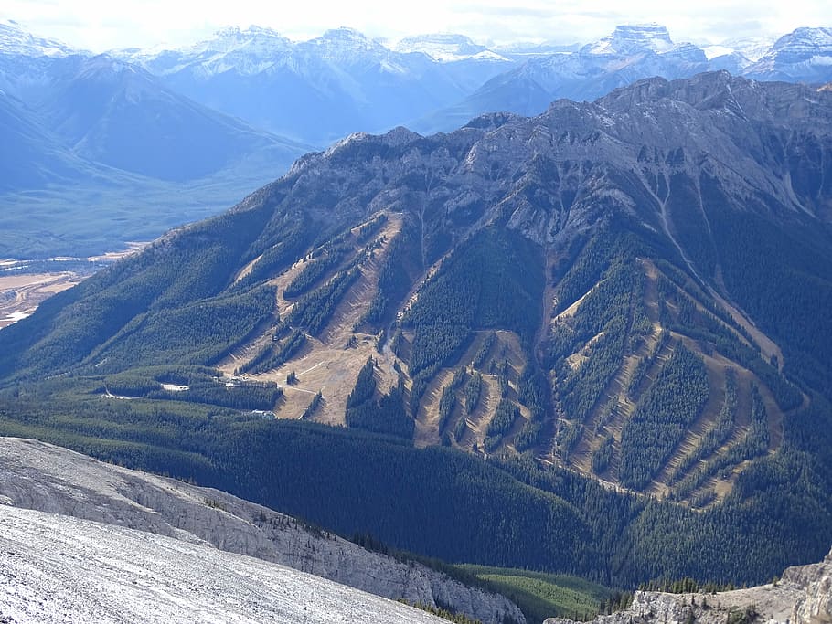 Ski Slopes, Mountain, cascade mountain, mount norquay, snow HD wallpaper