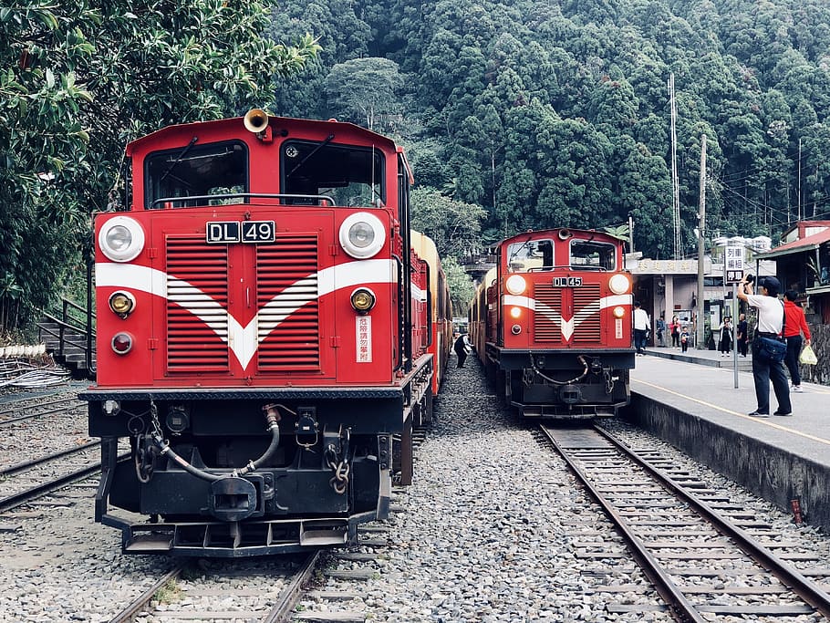 railway train, transport system, engine, mode of transportation HD wallpaper