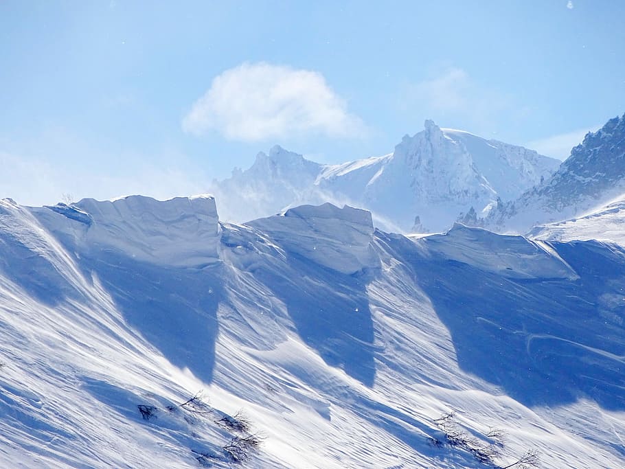 snow mountain ranges in landscape photography, mountains, ridge HD wallpaper