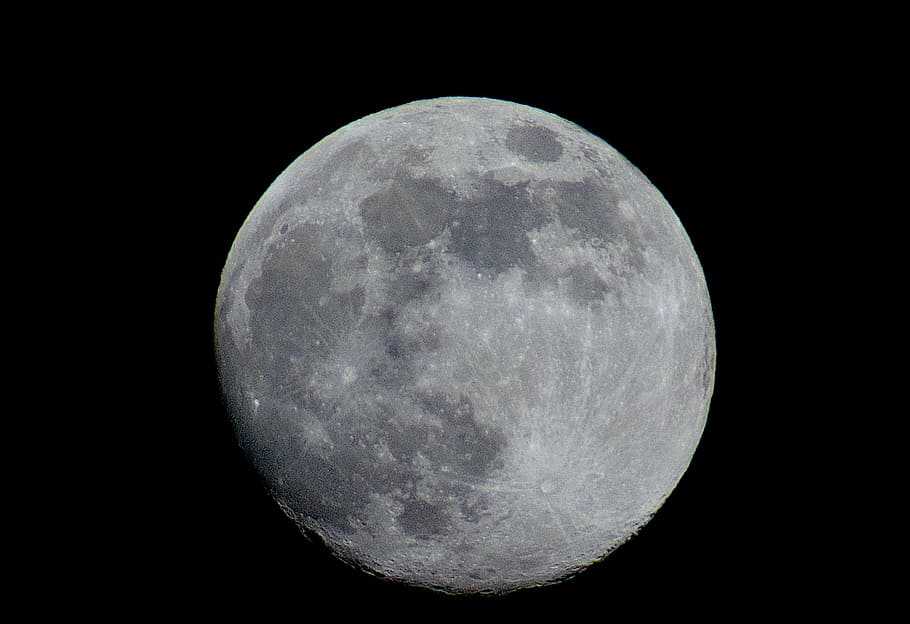 photo of full moon, Craters, Astronomy, sky, space, surface HD wallpaper