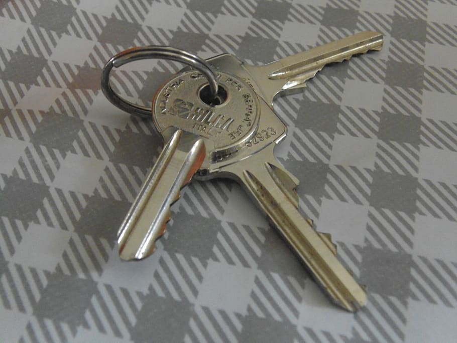 Keys, Iron, Gray, squares, high angle view, metal, protection HD wallpaper