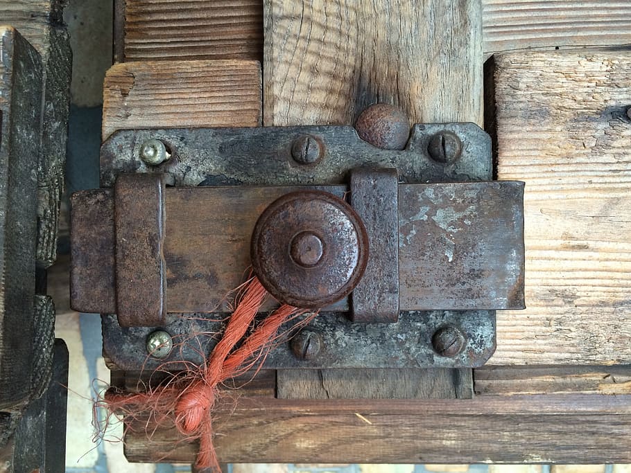 bolt, closure, fitting, wood - material, door, entrance, metal HD wallpaper