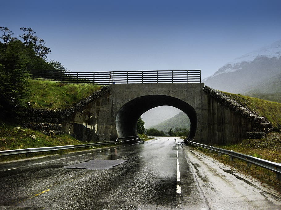 bridge, architecture, argentina, moisture, rainy, ushuaia, water HD wallpaper