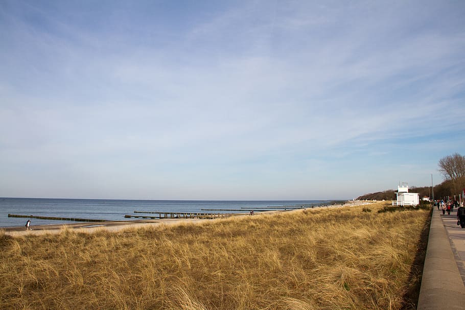 sky, nature, landscape, outdoors, panoramic, water, sea, beach HD wallpaper