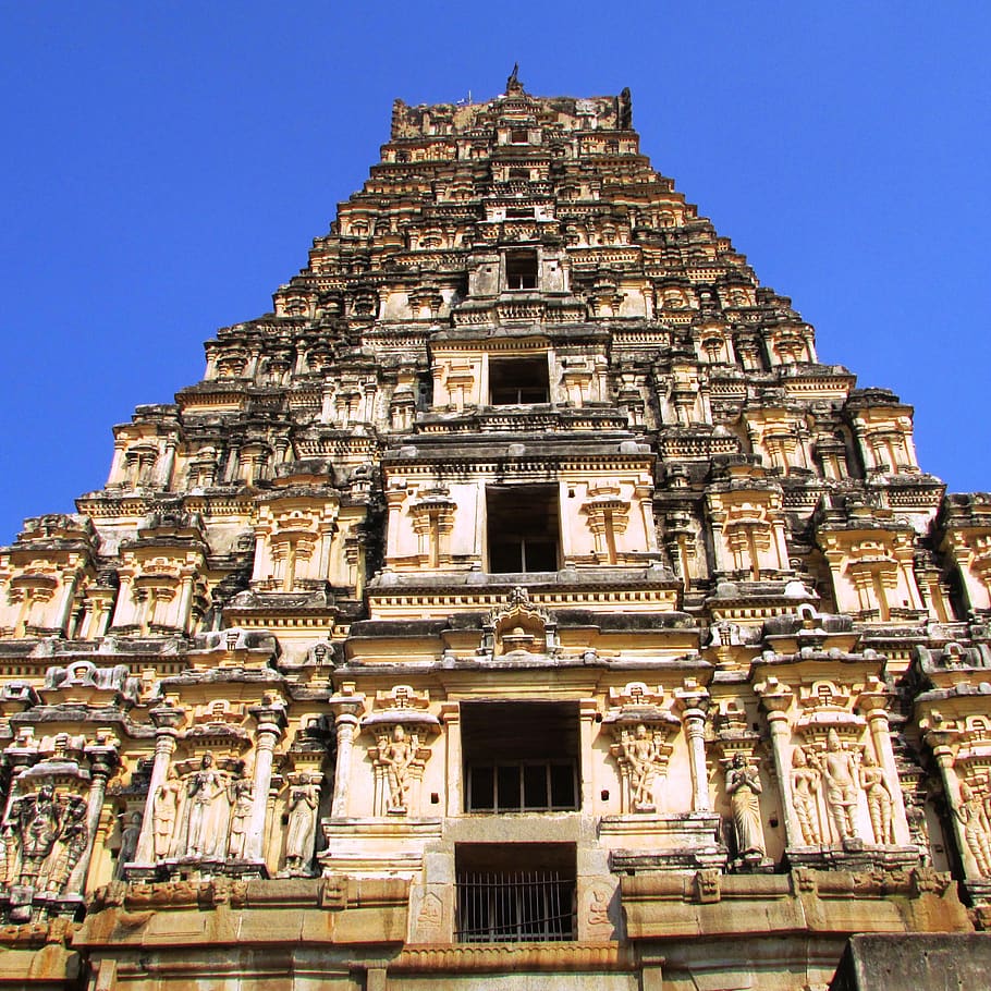 shrine, virupaksha temple, hampi, india, landmark, culture, HD wallpaper