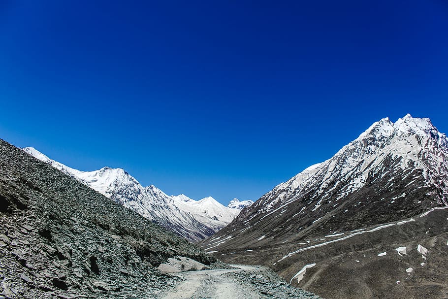 Land of Lamas, snow mountain during daytime, blue, sky, peak HD wallpaper
