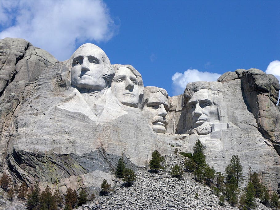Mt, Rushmore, Monuments, dakota, national, presidents, stone