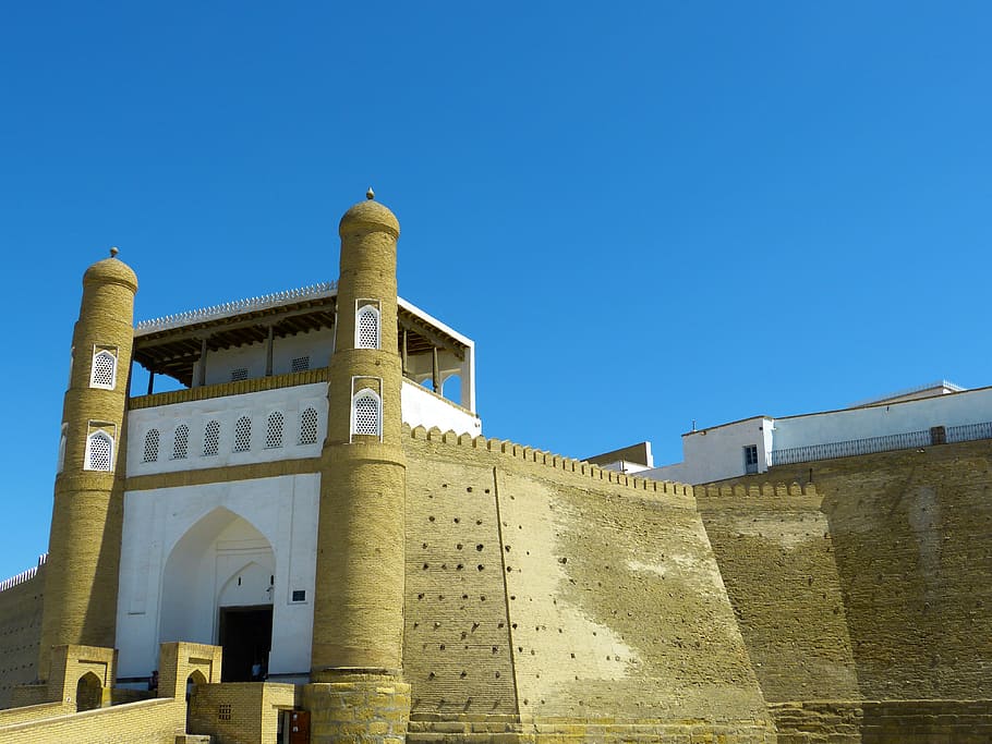 Ark, Fortress, Castle, Input, Wall, portal, building, bukhara HD wallpaper