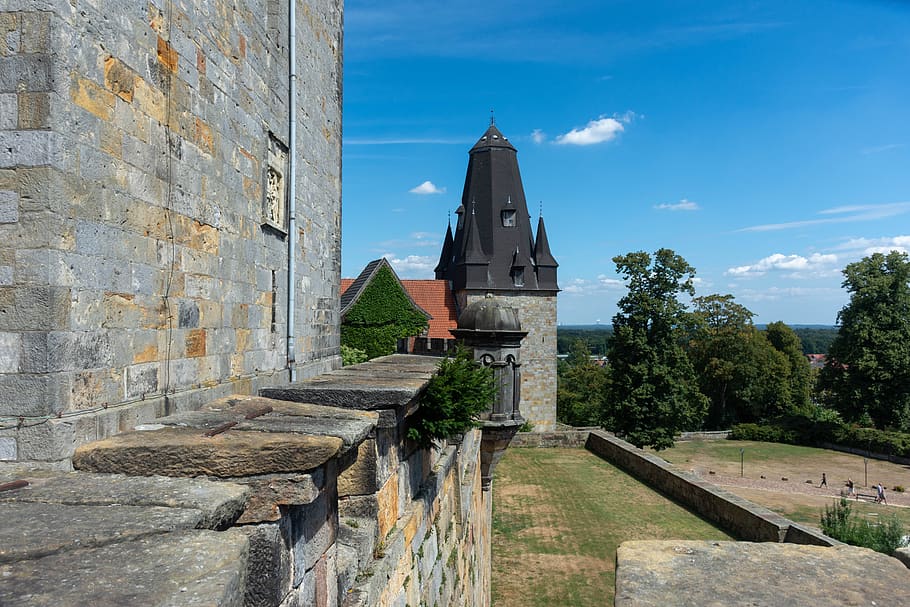 castle, wall, history, architecture, built structure, building exterior HD wallpaper