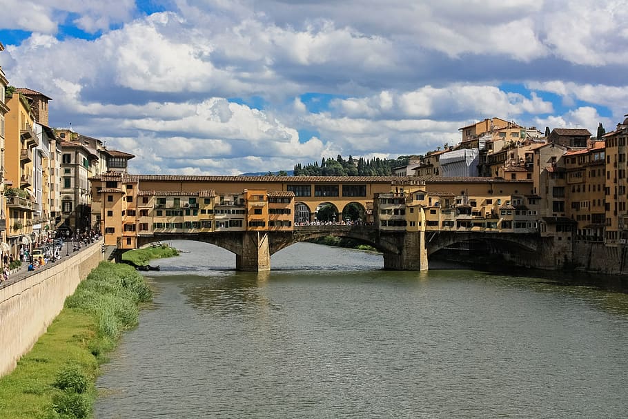 Florence, Italy, Arno, River, ponte vecchio, tuscany, travel, HD wallpaper
