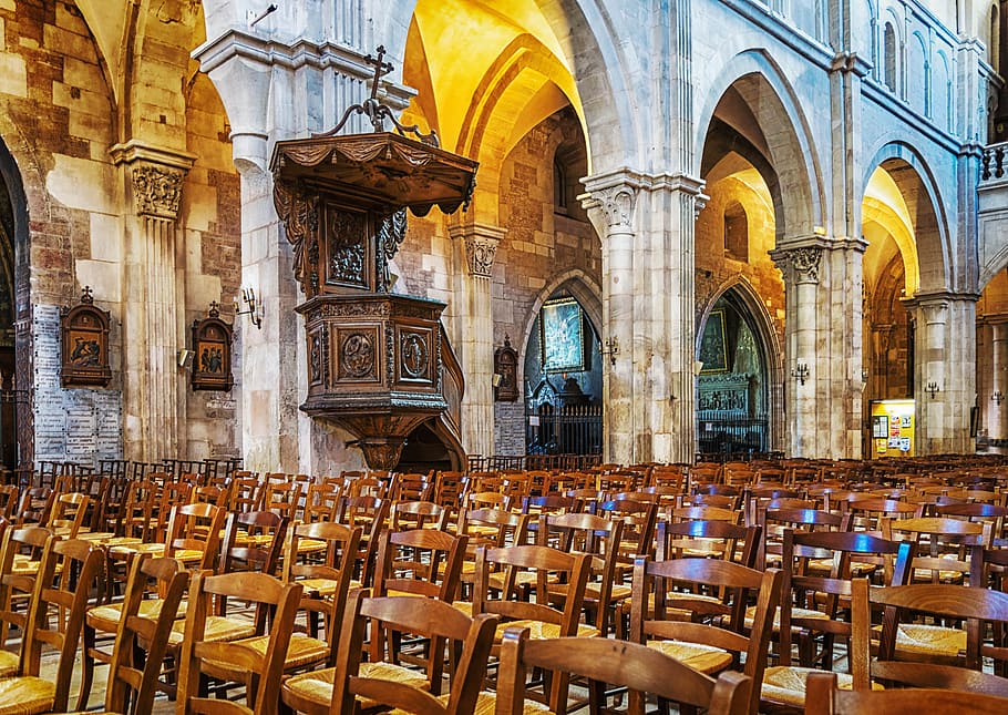 church, cathedral, gothic, medieval, france, religion, pray HD wallpaper