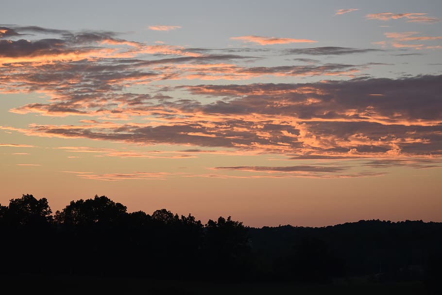 sunset, farm, kentucky, sky, beauty in nature, tranquility HD wallpaper