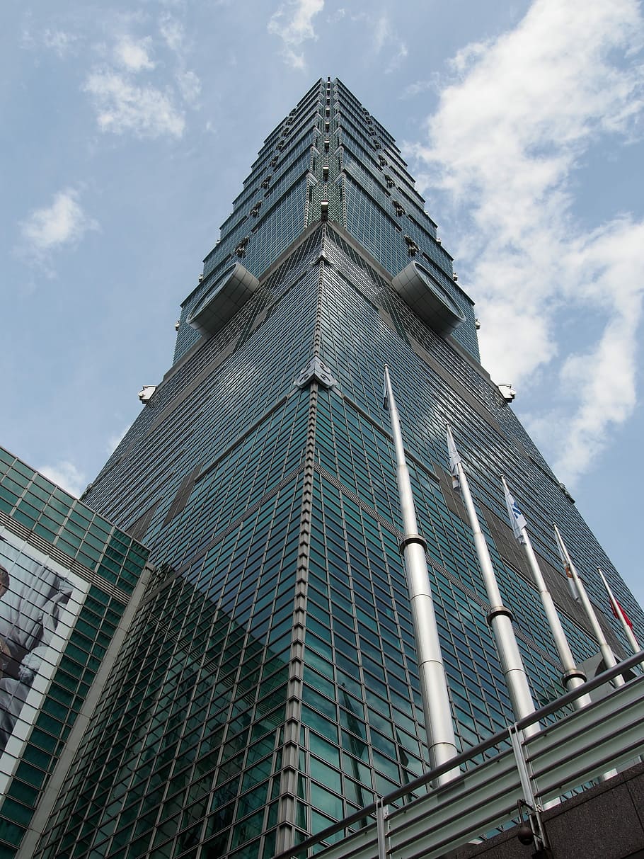 Taipei 101, Taiwan, Skyscraper, tower, modern, building exterior HD wallpaper