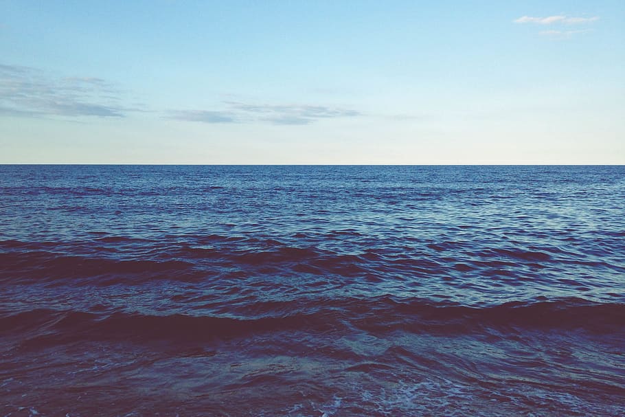 body of water during daytime, ocean, sea, waves, horizon, sky HD wallpaper