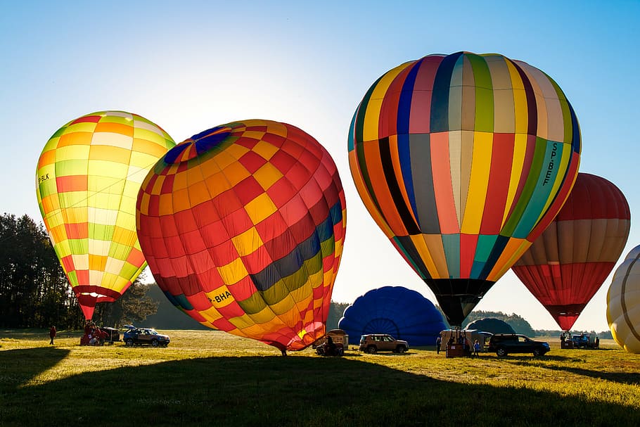 photo of hot air balloon festival, balloons, flying, colorful