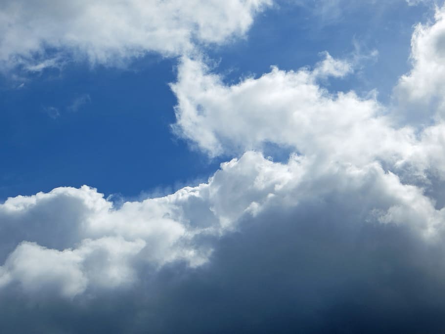 Sky, Clouds, Nature, Dark, Blue, weather mood, heaven mood HD wallpaper