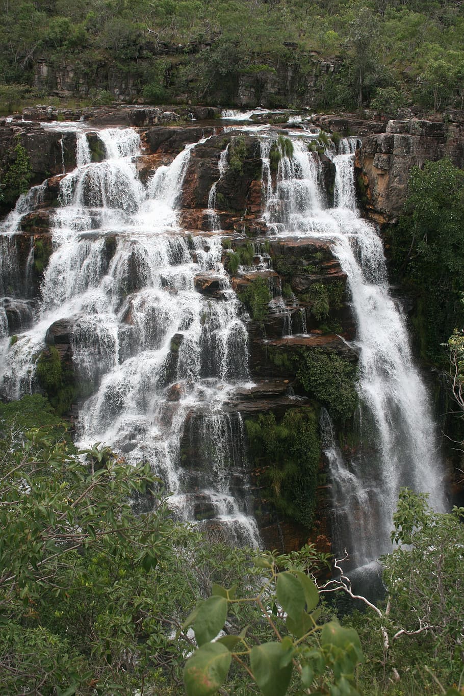 Waterfall, Goiás, Nature, recently, brazil, wild nature, tourism HD wallpaper