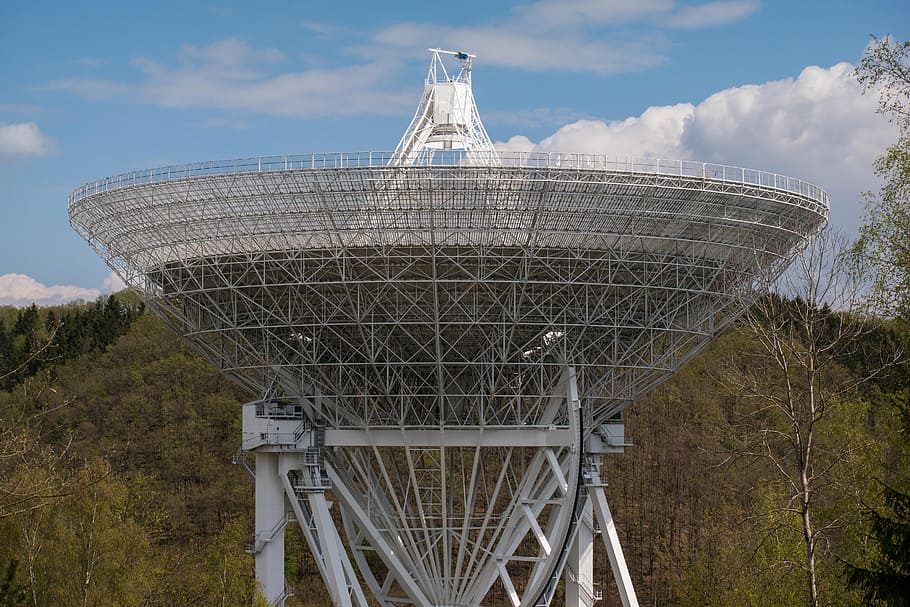 white metal tower, Radio Telescope, Effelsberg, Structure, architecture HD wallpaper