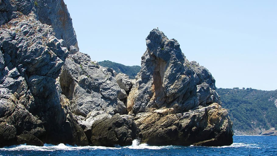 Greece, Skiathos, Rock, Cliffs, Sea, island, nature, wild, landscape HD wallpaper