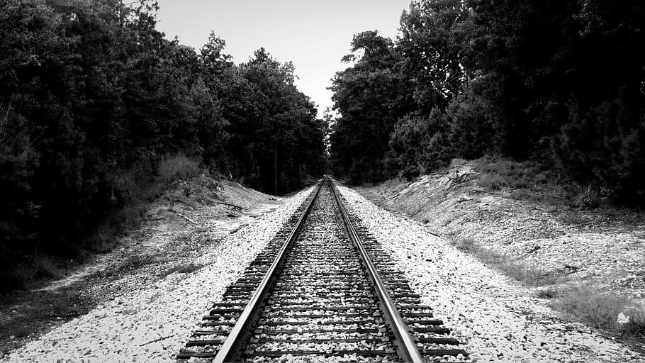 railroad, tracks, railway, transport, transportation, train HD wallpaper