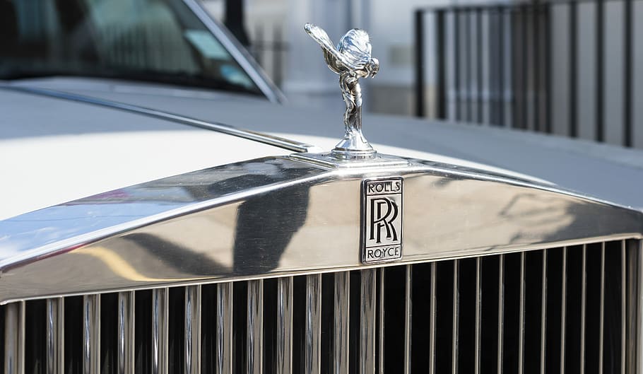 close up photography of silver Rolls-Royce emblem, untitled, car