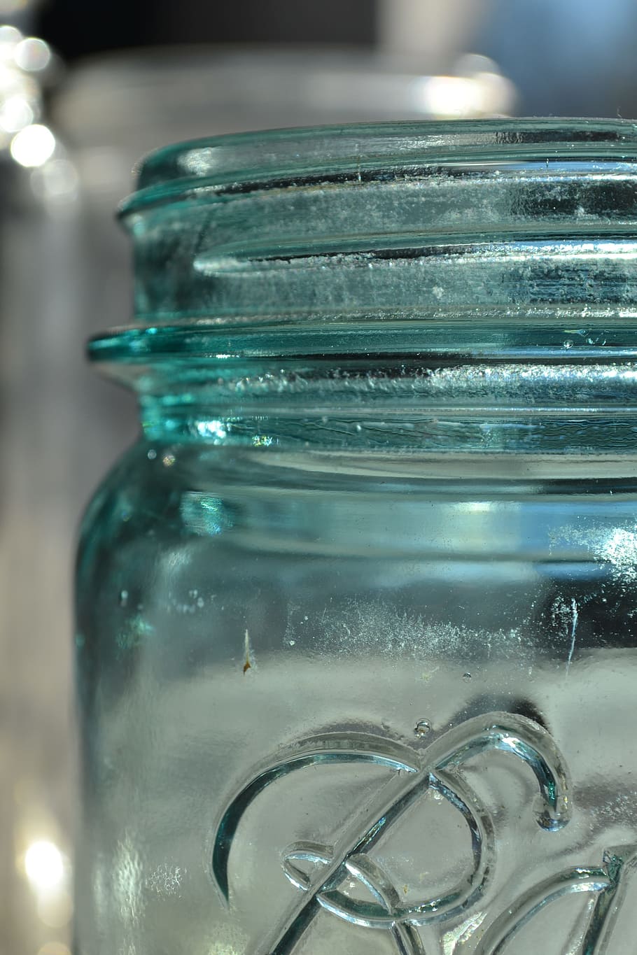 Blue Glass Jar, bottle, clear, close-up, container, mason jar HD wallpaper