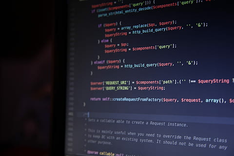 PHP Glory, JavaScript showing on monitor, screen, code, developer HD wallpaper