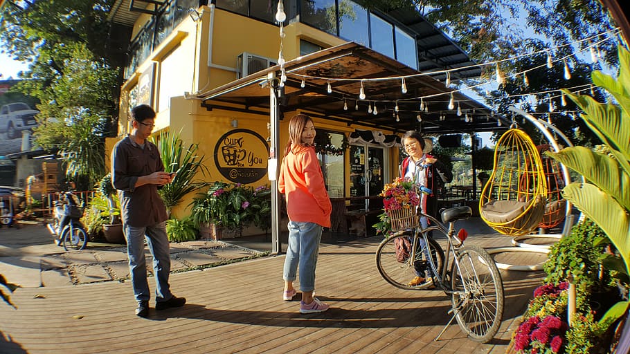 cafe, kua-lek, restaurant, transportation, architecture, group of people HD wallpaper