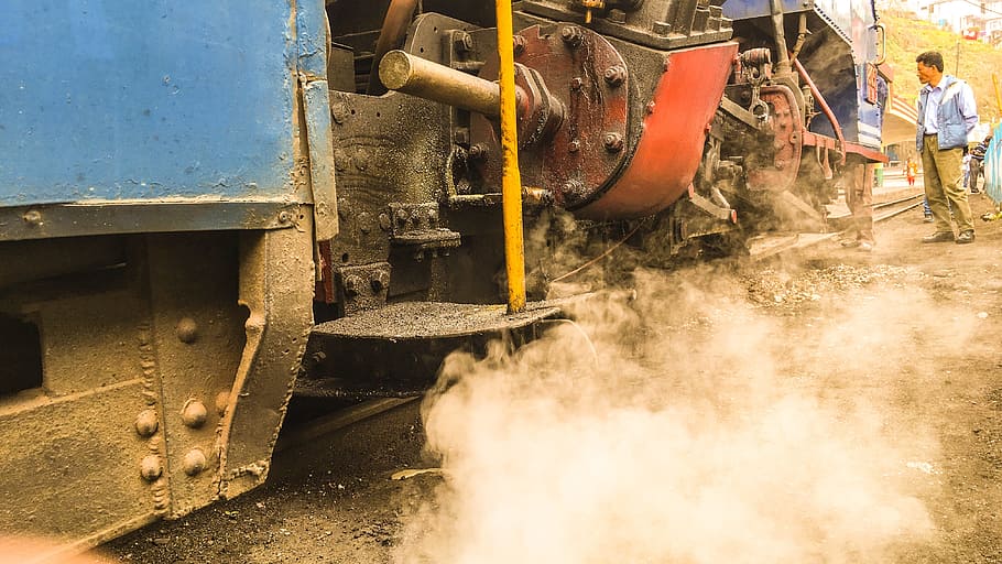 toy train, darjeeling, smoke, coal train, engine, train engine, HD wallpaper