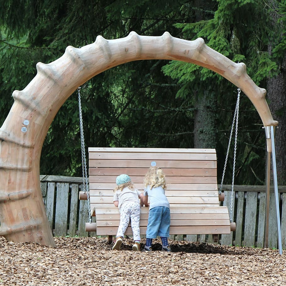 children, play, nature, swing, leisure, playground, dear, happy HD wallpaper