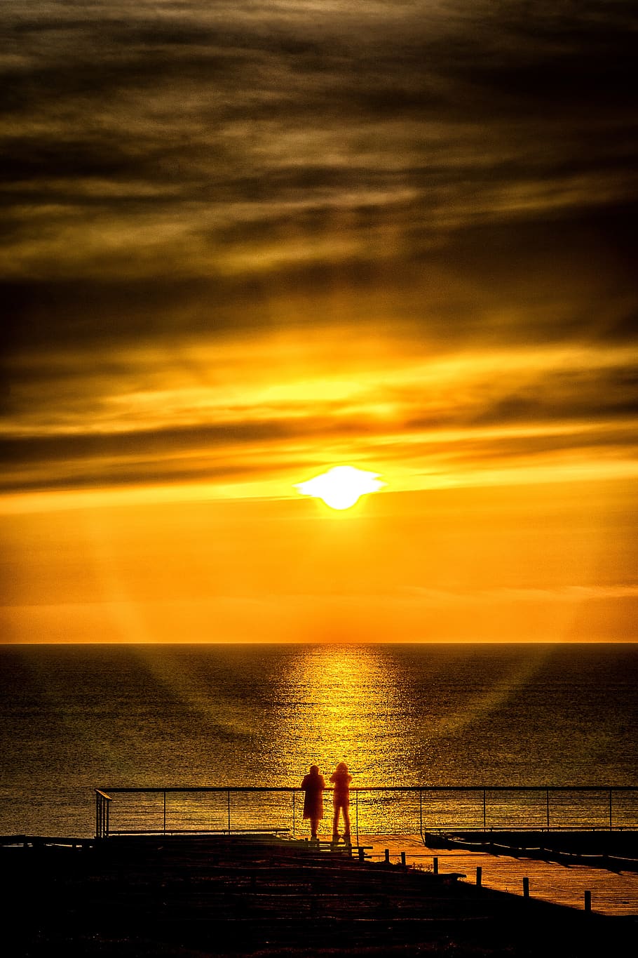 sea, sunset, sand, sky, water, scenics - nature, beauty in nature HD wallpaper