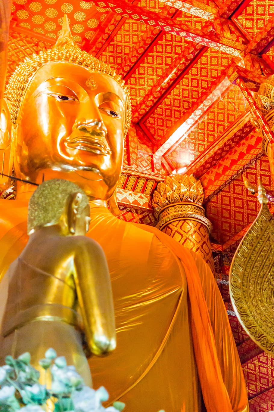 Buddha, Statue, Buddhism, Temple, thailand, asia, religion HD wallpaper