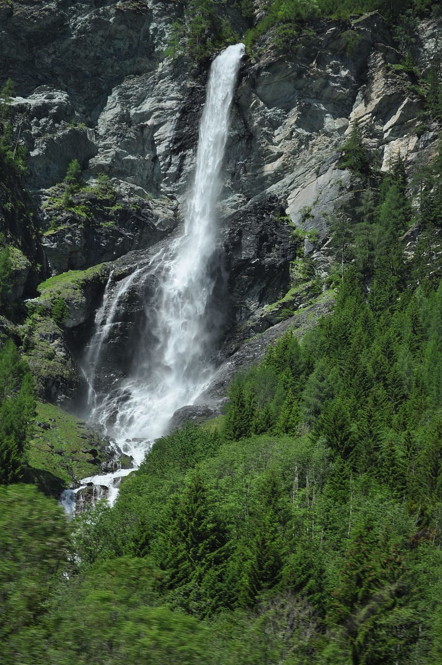 waterfall, mountain, landscape, nature, austria, forest, plant HD wallpaper
