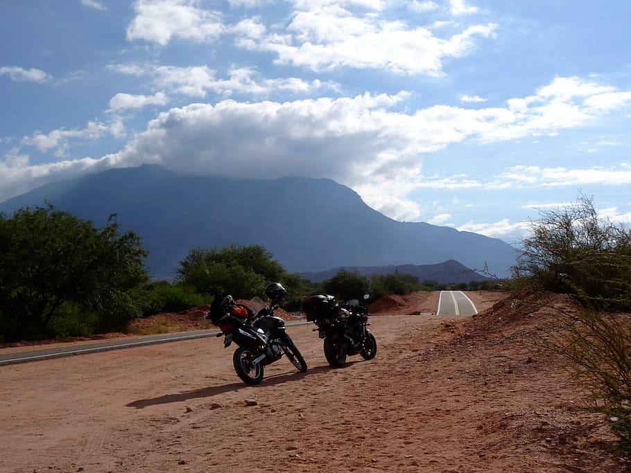 motorcycle, road, mountains, bikes, roadtrip, landscape, horizon HD wallpaper