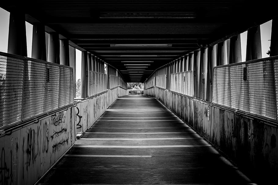 bridge, urban, concrete, endless, facade, away, architecture HD wallpaper