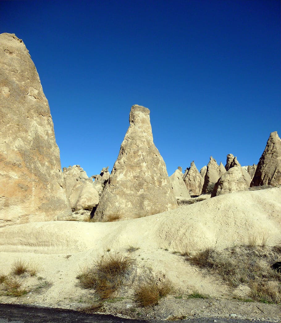 Cappadocia, Turkey, Anatolia, Tufa, landscape, tuff rock formation, HD wallpaper