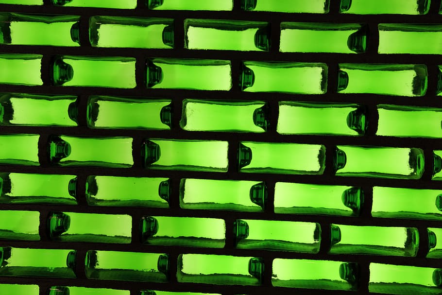 bottles, abstract, background, beer, design, glass, green, group HD wallpaper