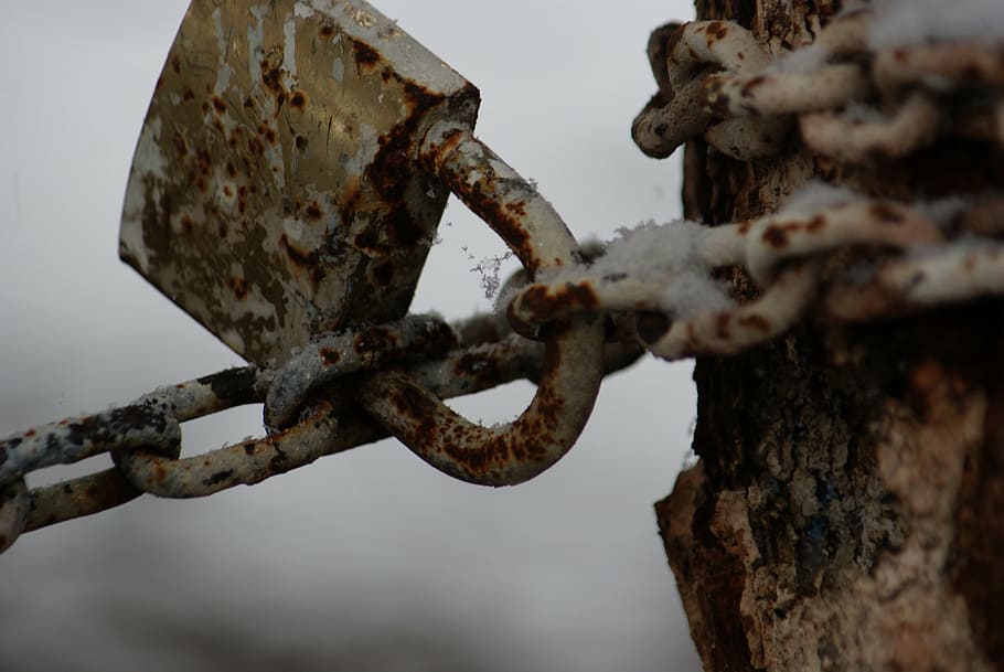 lock, forbidden, chain, rusty, steel, metal, iron - Metal, old HD wallpaper
