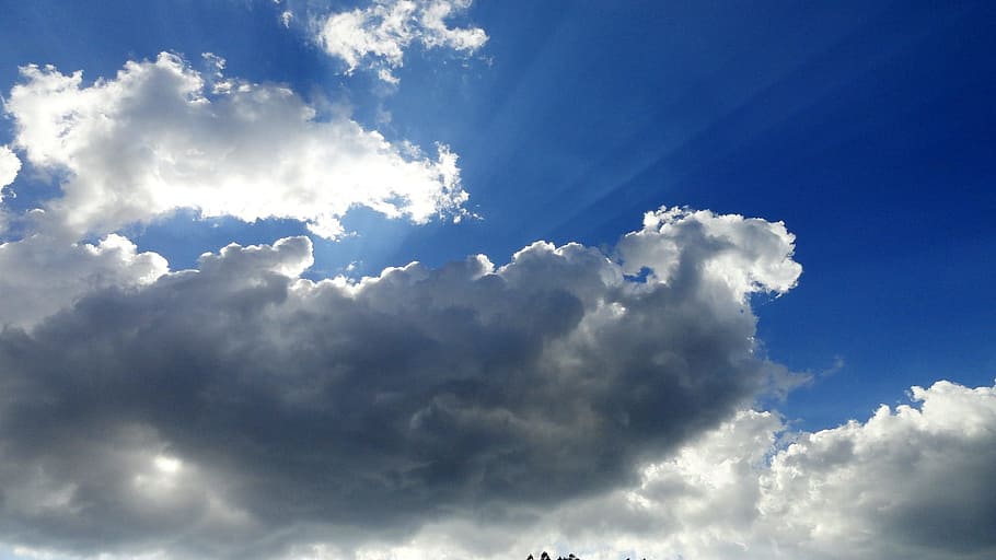 Sky, Blue, Blue, Cloud, Clouds, Sun, cloud - sky, cloudscape HD wallpaper