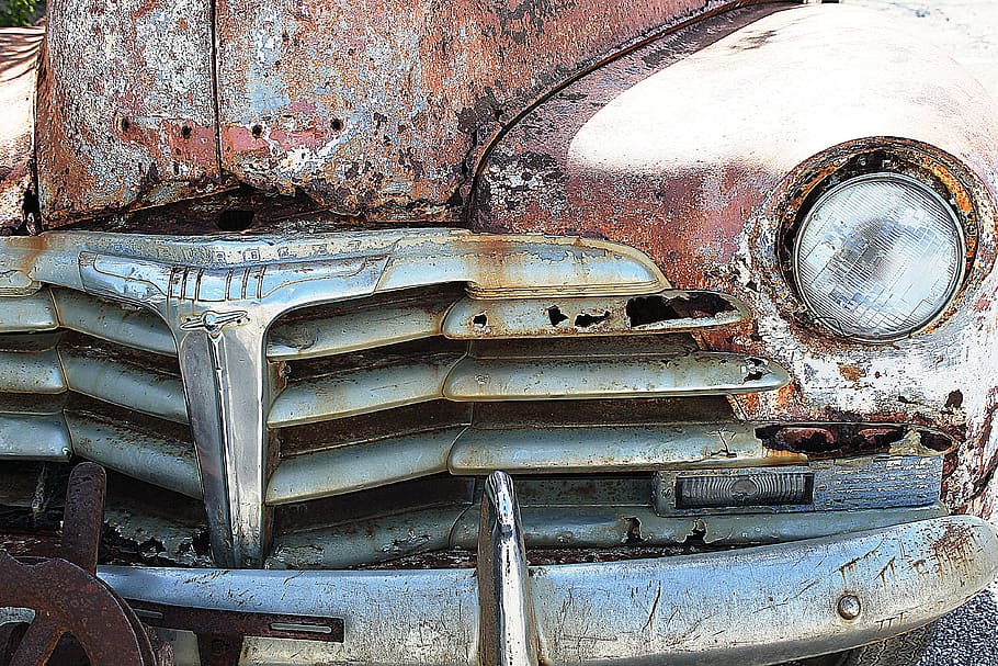 oldtimer, car wreck, vintage, automotive, classic car, old car