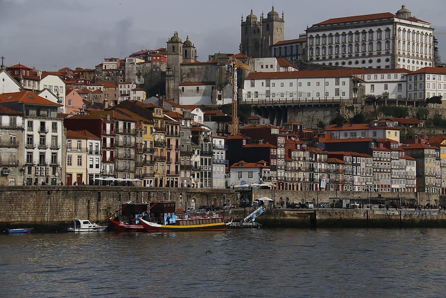 city, river douro, douro landscape, water, crossing, calm, rio, HD wallpaper