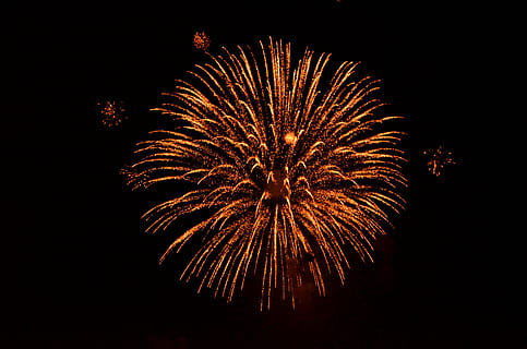 red fireworks wallpaper, flame, firecracker, festival, celebration HD wallpaper