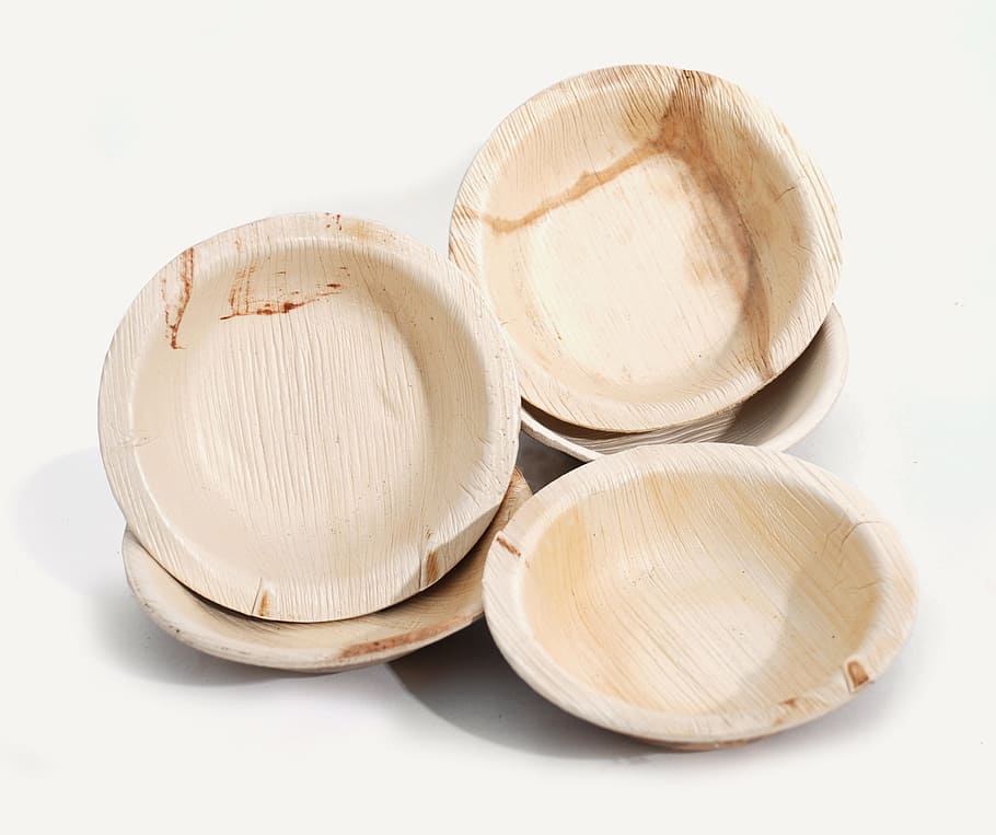 Round, Palm Leaf, Material, Dishware, wooden, deep, brown, no People HD wallpaper