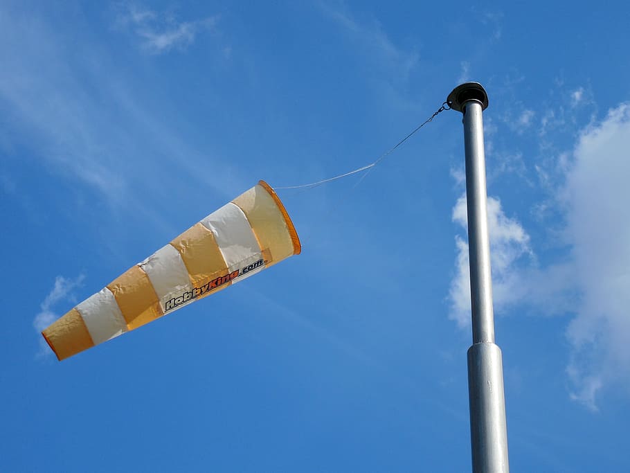 wind sock, wind direction, anemometer, wind power, sky, airy HD wallpaper