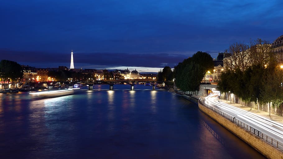 HD wallpaper: paris, seine, france, promenade, the seine, city, sky ...