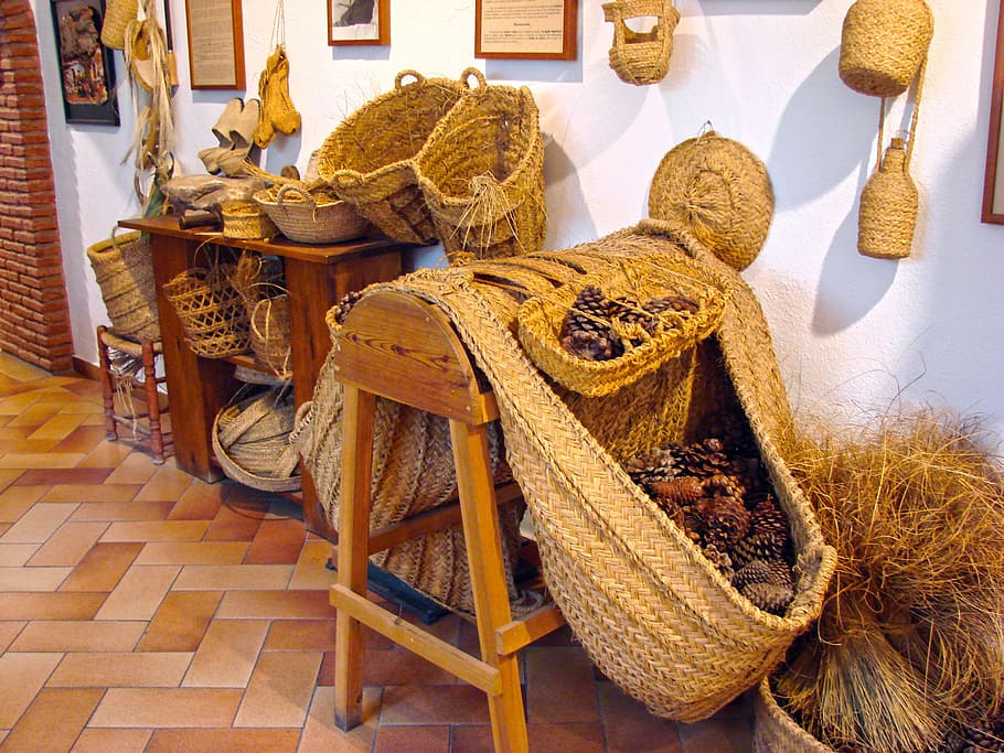 Tools, Old, Pineapple, Basket, Wicker, tools old, donkey, indoors HD wallpaper